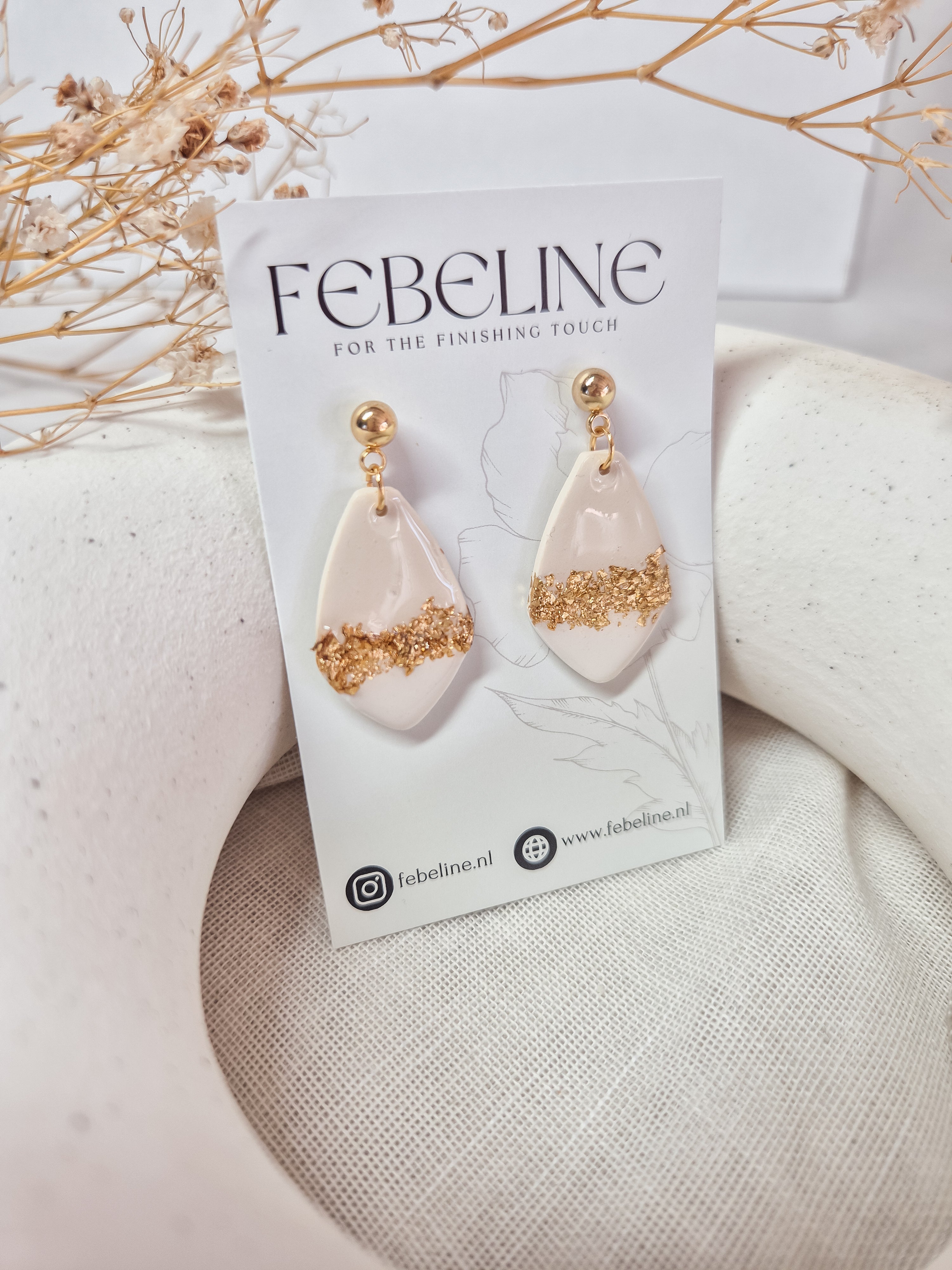 Oorbellen Lena Beige