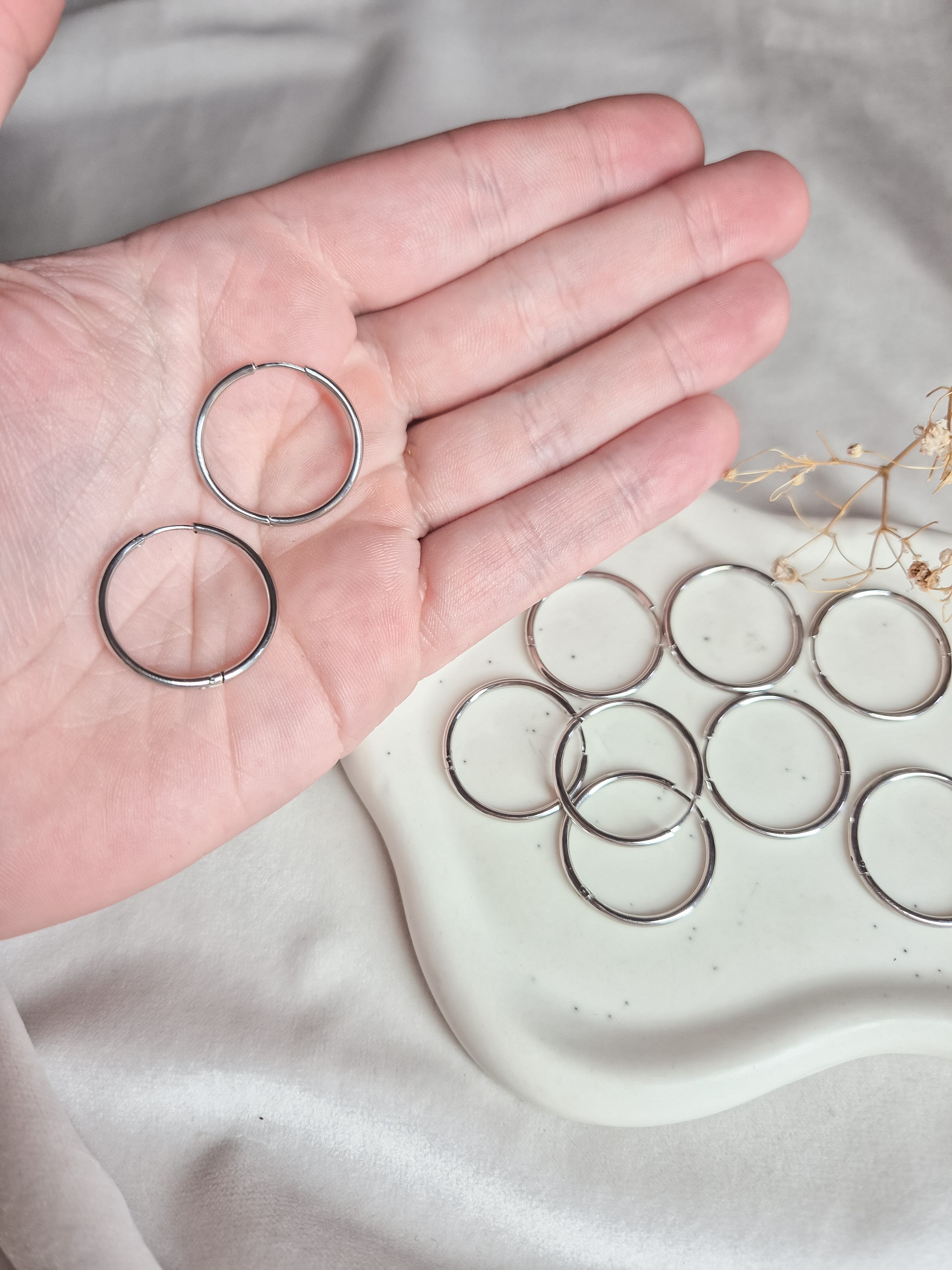 Creolen 20mm Stainless Steel 18K Gold Plated
