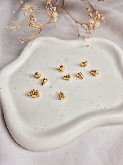 Oorbelstoppers Bullet Stainless Steel 18K Gold Plated