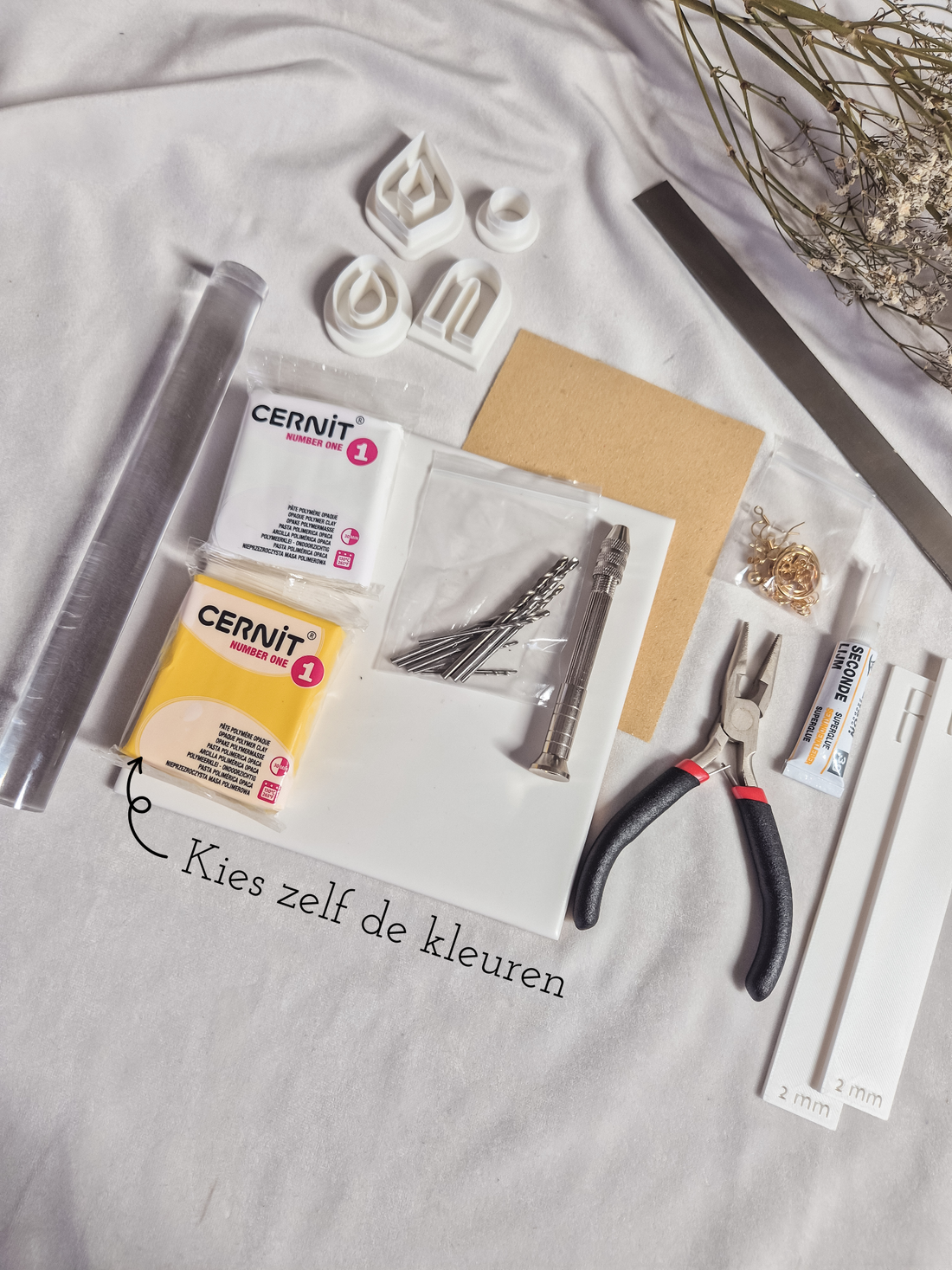DIY Pakket polymeerklei oorbellen maken